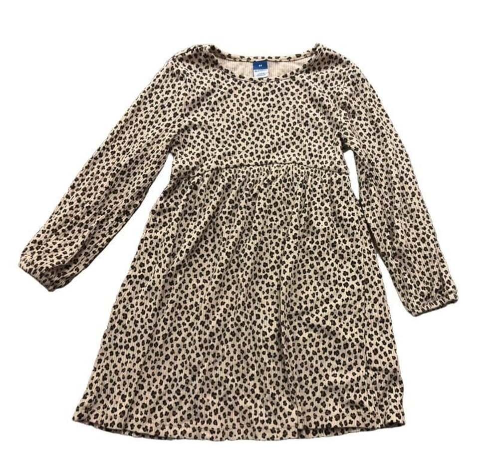 Old Navy Long Sleeve Dress Size 4T Leopard Print